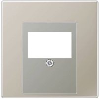 Лицевая панель Jung LS990 metal для 2-м. розетки USB/аудио сталь картинка